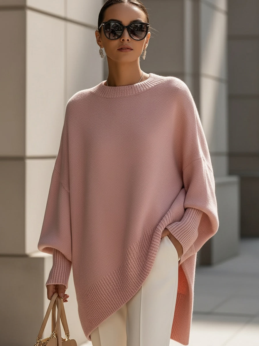 Meredith | Oversized Draped Wide-Neck Sweater