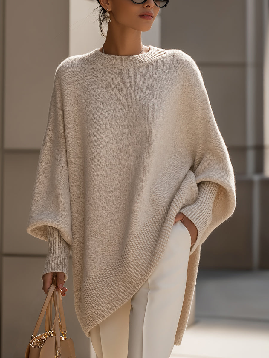 Meredith | Oversized Draped Wide-Neck Sweater