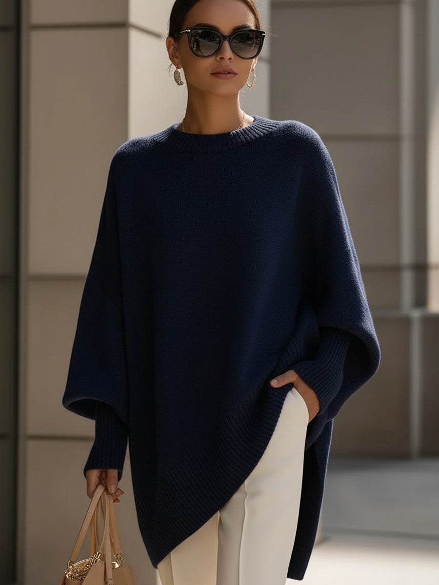 Meredith | Oversized Draped Wide-Neck Sweater