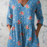 Lucia | Long Blouse with V-Neck