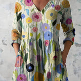 Nellie | Long Blouse with V-Neck
