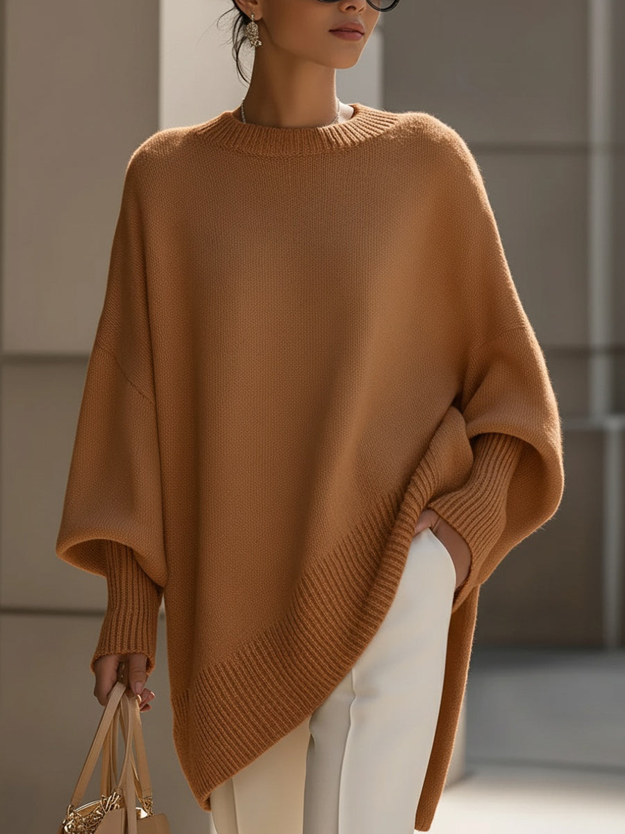 Meredith | Oversized Draped Wide-Neck Sweater