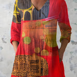 Maria | Long Blouse with V-Neck