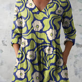 Stephanie | Long Blouse with V-Neck