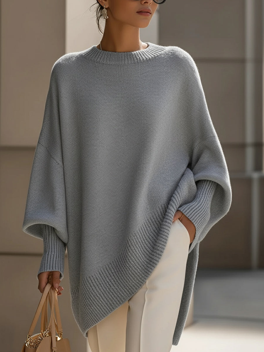 Meredith | Oversized Draped Wide-Neck Sweater
