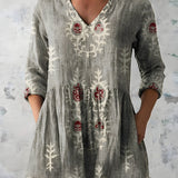 Everly | Long Blouse with V-Neck