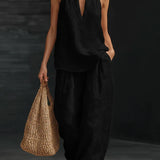 Zoe | Sleeveless Top and Wide Pants