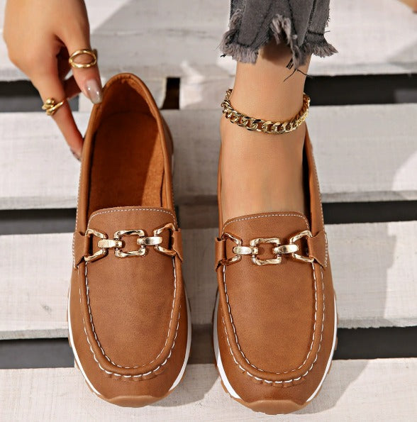 Nora | Orthopedic Flat Buckle Loafers