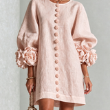 Florence | Floral Button-Down Mini Dress