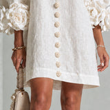 Florence | Floral Button-Down Mini Dress