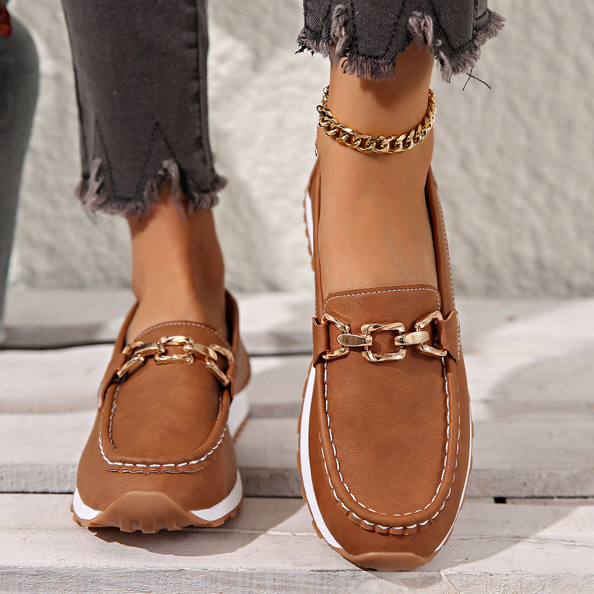 Nora | Orthopedic Flat Buckle Loafers