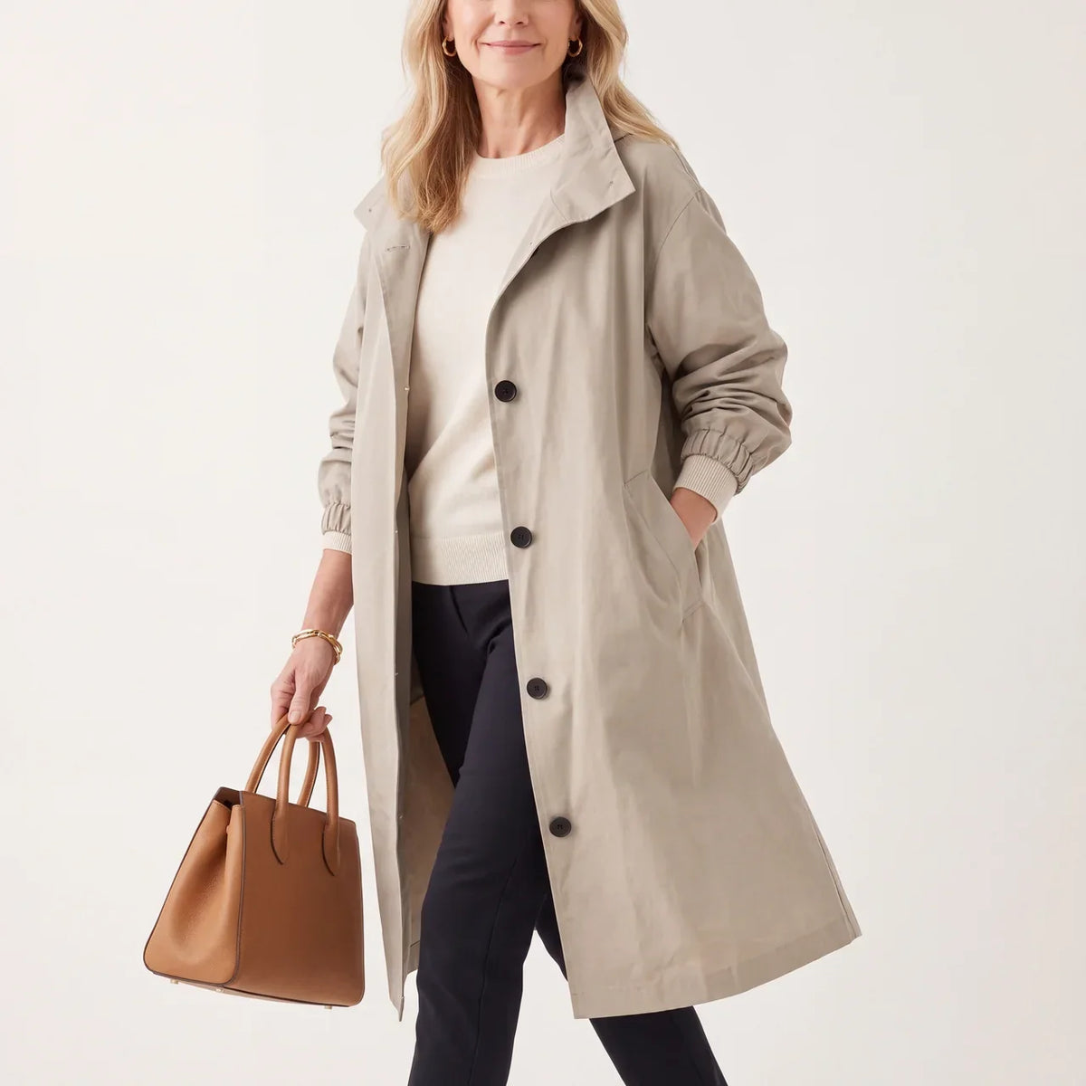 Audrey | Hooded Longline Trench Coat
