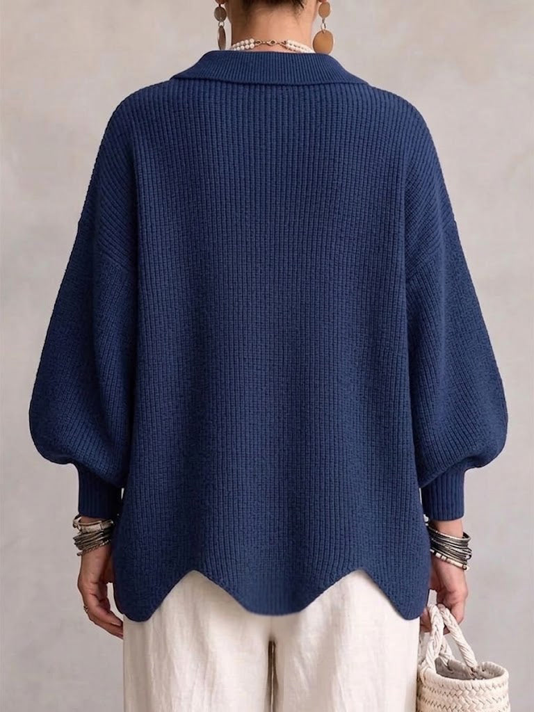 Karina - Soft Oversized Collared Button Cardigan