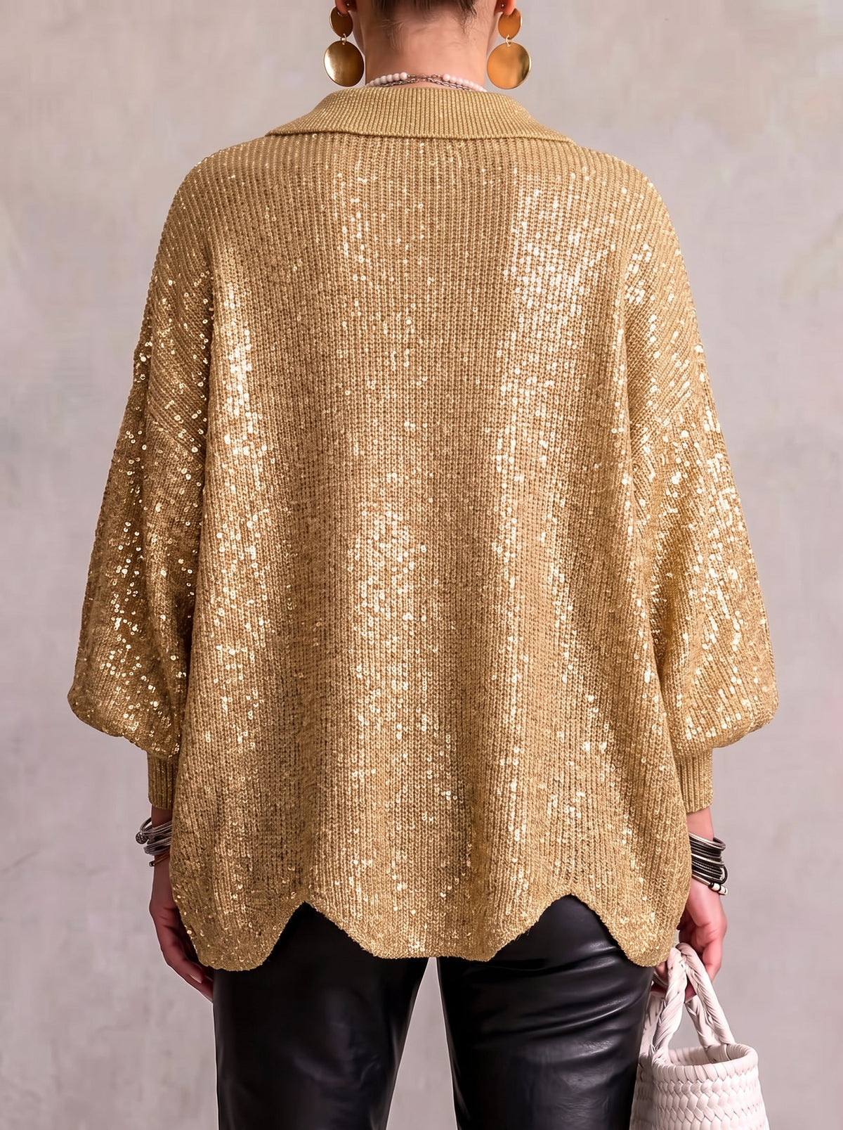 Karina - Soft Oversized Collared Button Cardigan